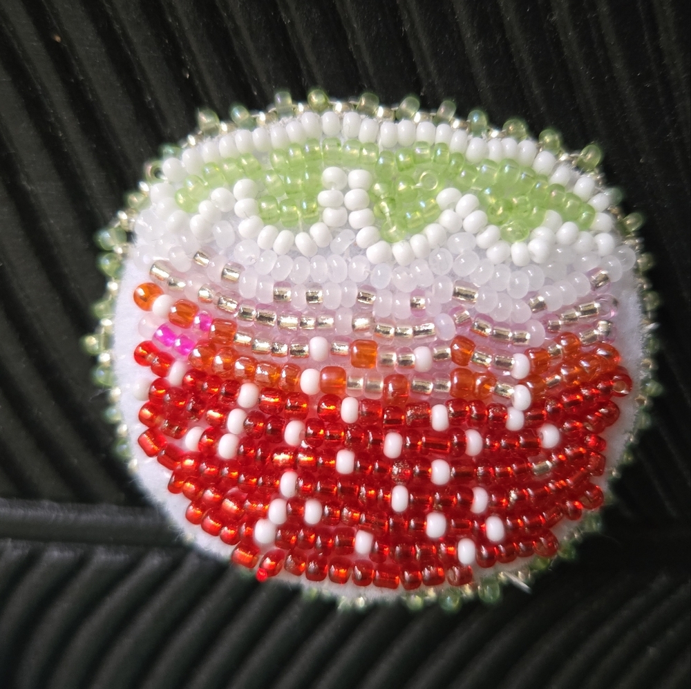 Colorful Beaded Brooch